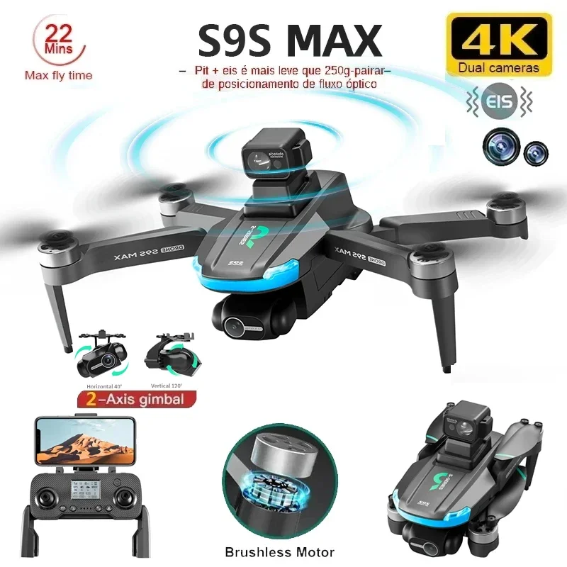 Drone MINI S9S MAX Baru 4K 2 S - Drone Gimbal Brushless ulasan dan harga