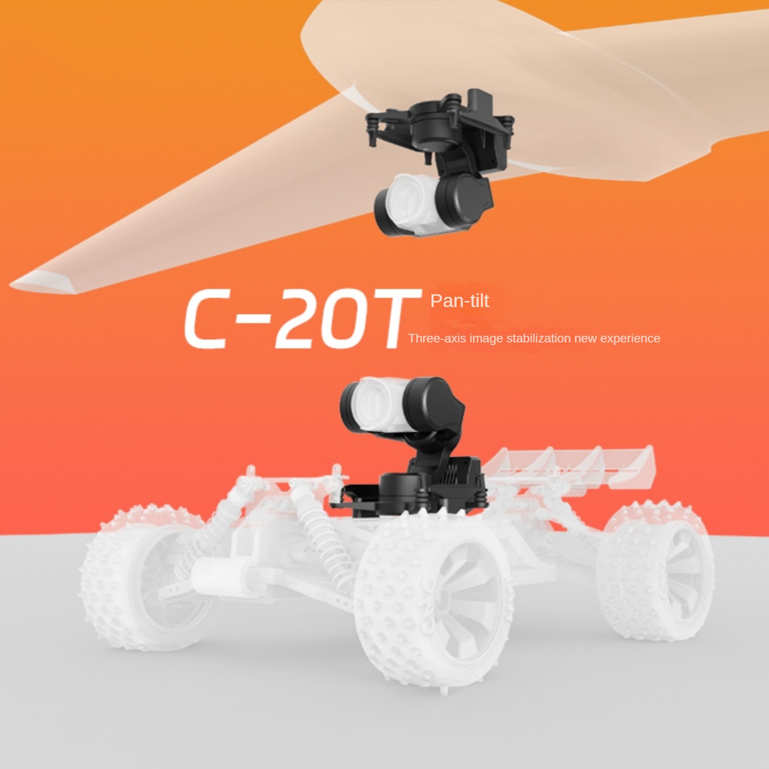 NCZOBOE C-20T Modul Headtracke - Drone Gimbal 3 Axis ulasan dan harga